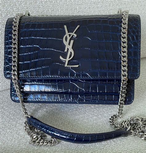 ysl croc embossed.